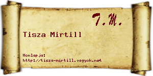 Tisza Mirtill névjegykártya